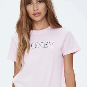 -‎ Faux Pearl Honey Graphic Tee * New